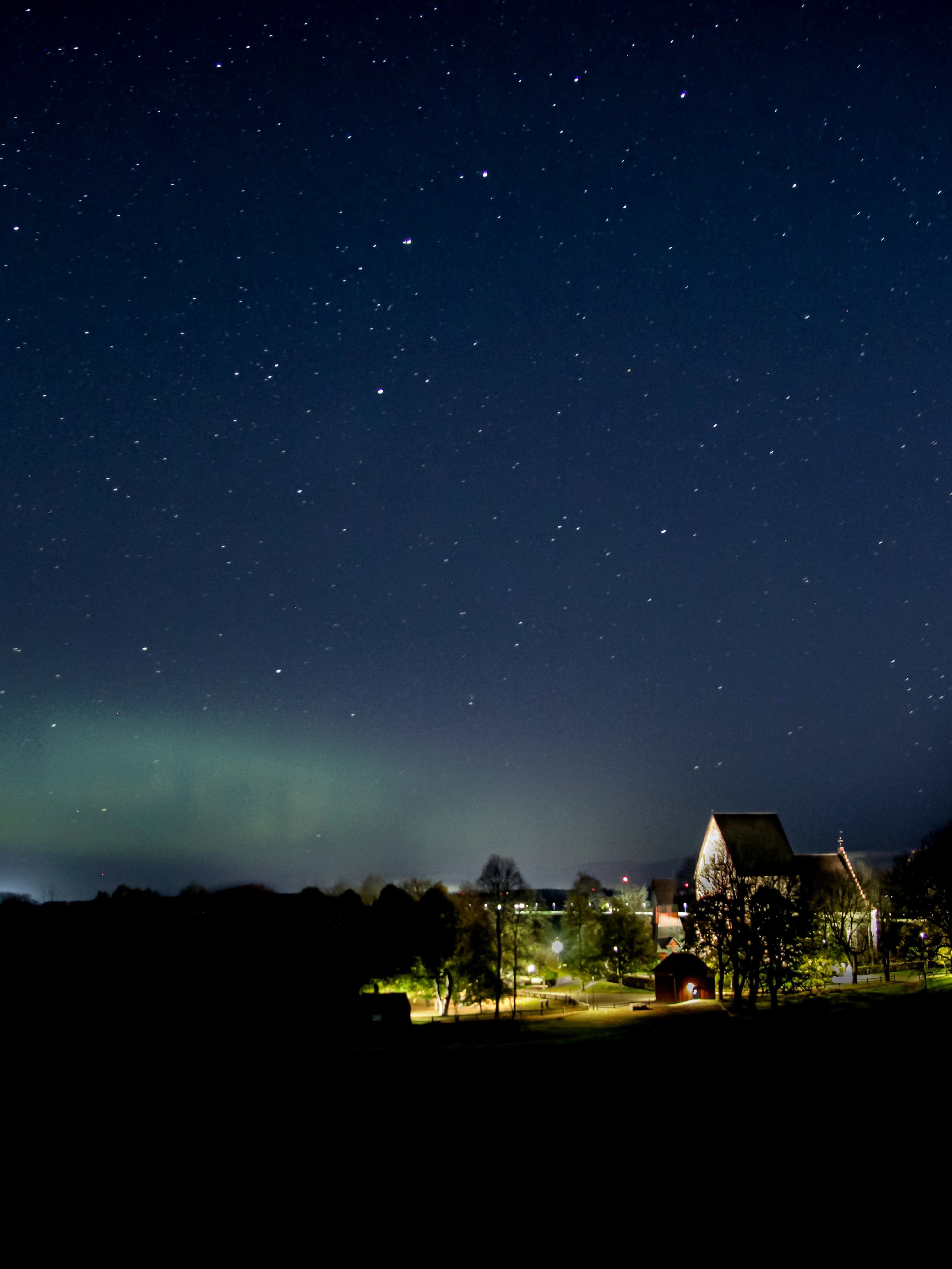 The Aurora Borealis over the northern skyies from Gamla Uppssala