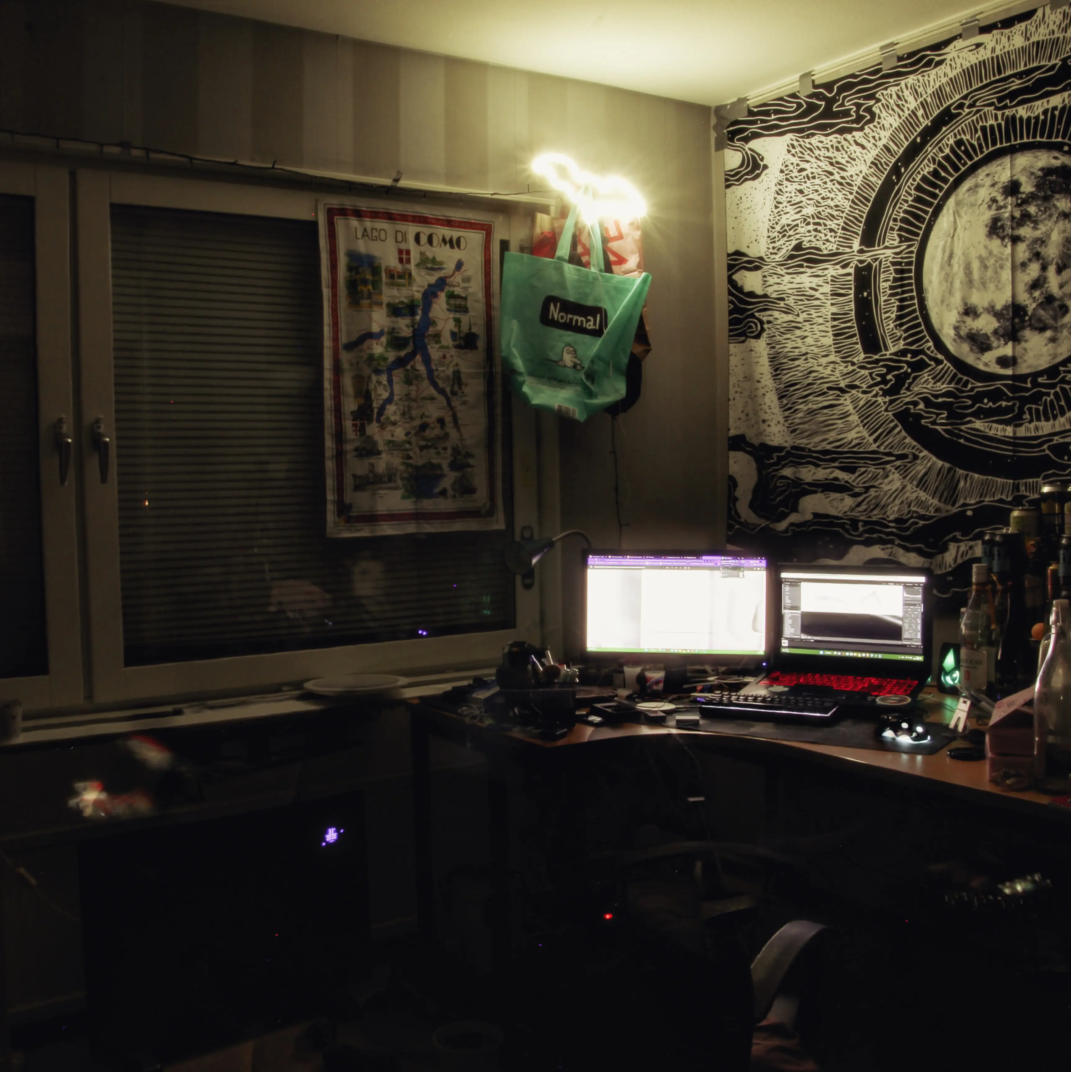 A long exposed view of a student dorm room in Uppsala.