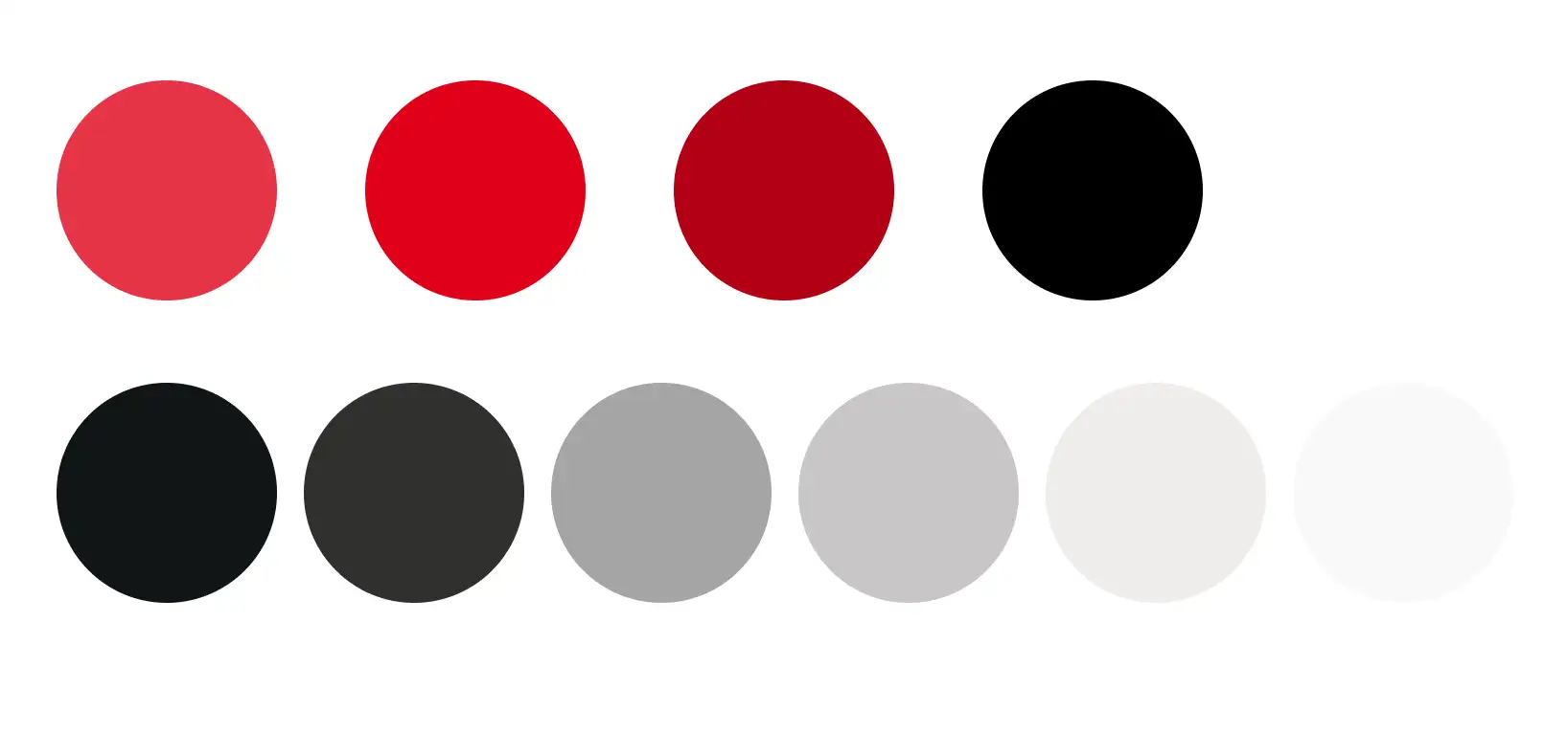 Heinemann app brand color palette showing primary and secondary hex codes
